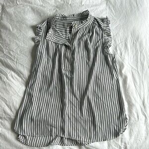 Ruffled Sleeveless Blouse